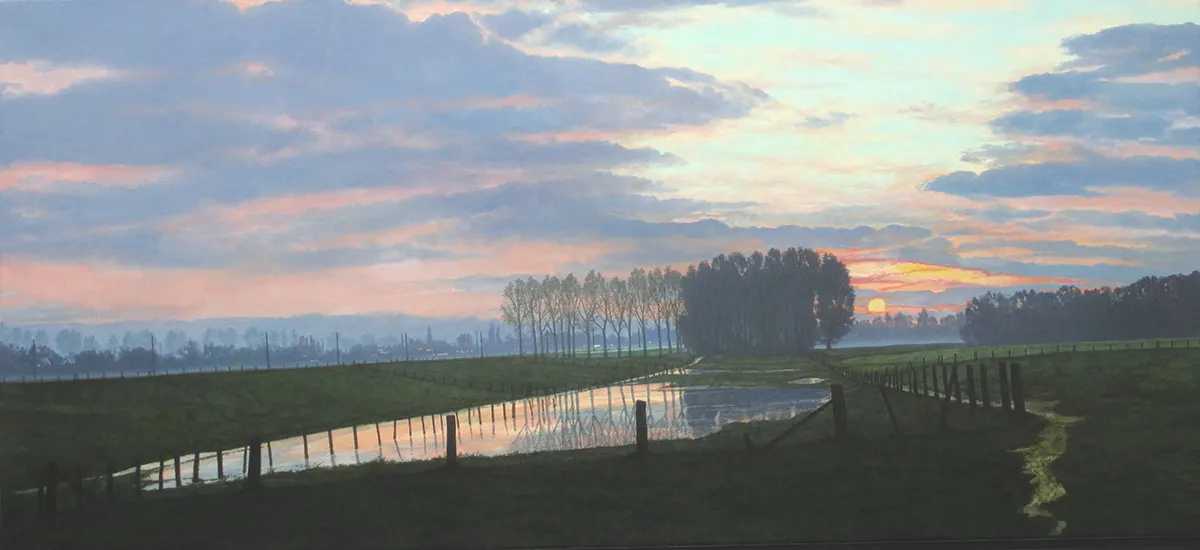 Abend - Ölgemälde - Landschaftsmalerei von Jürgen Schmitz