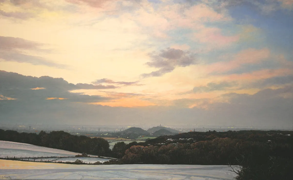 Blick von Happerschoß - Ölgemälde - Landschaftsmalerei