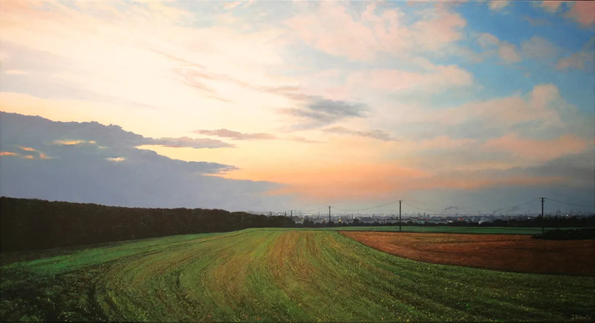 Abend bei Lohmar-Birk - Landschaftsmalerei von Jürgen Schmitz